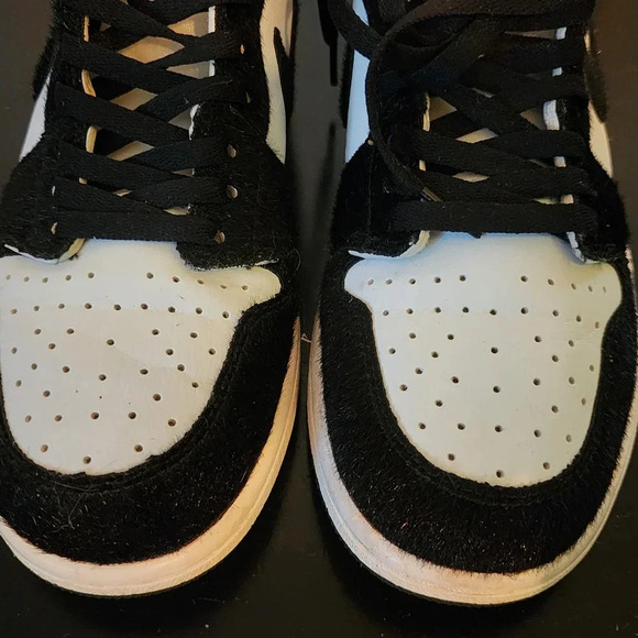 NIKE AIR JORDAN 1 RETRO HIGH OG TWIST SZ 8 WOMEN CD0461 007 PONY 2019 WHITE BLK - Picture 10 of 13